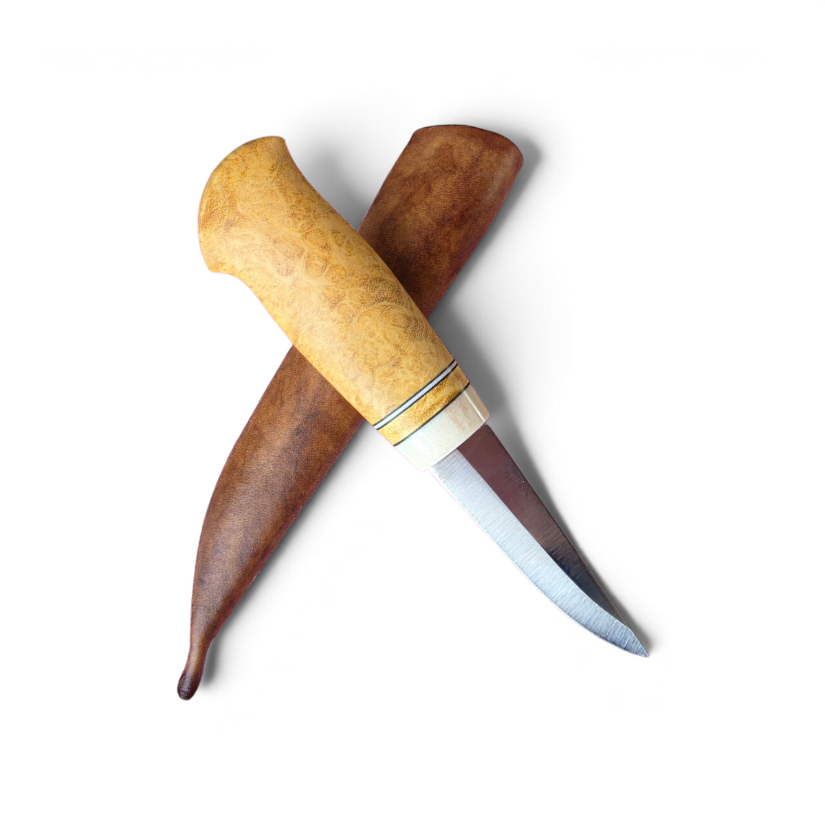 Kniv 80mm. Rostfri. Black Locust/Renhorn