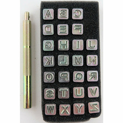 Läderpunsar 7mm A-Z + Skaft