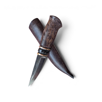 Kniv 80mm. Kolstål. Alvril/Buffelhorn